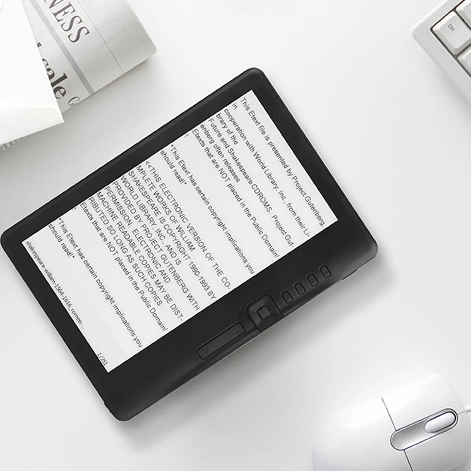 Yctze Lecteur de Livres électroniques Portable à écran coloré de 7 Pouces, Prend en la Carte Mémoire et Les Périphériques, Idéal pour Les Livres électroniques Kindle