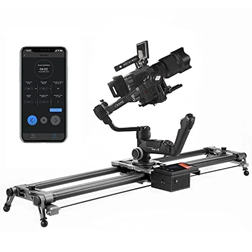 Caméra Motorisé Slider Camera 80cm avec Contrôle par Application en Fibre de Carbone, Compatible avec Stabilisateur Ronin S et RS2 et stabilisateur Zhiyun