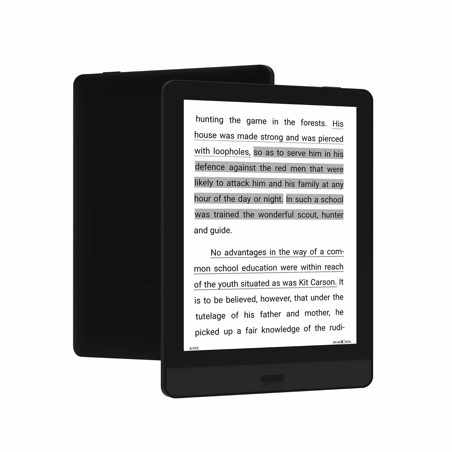 Bigme Liseuse électronique, écran E-Ink de 15,24 cm, 10 outils de lecture, Quad-Core 1,8 GHz, Wi-Fi, Bluetooth, extension de mémoire de 1 To, noir