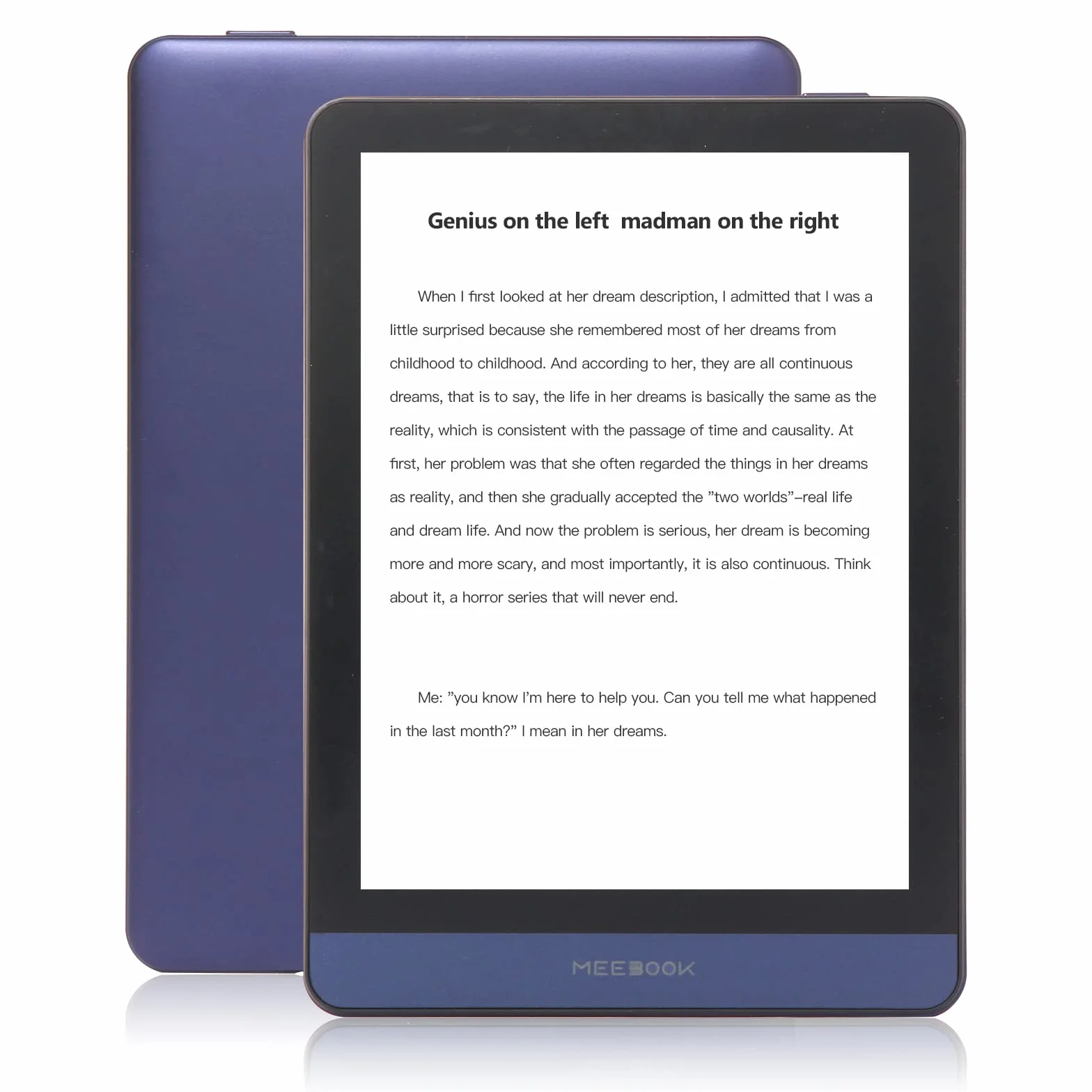 Meebook E-Reader M6 | 6' Eink Carta Screen 300PPI | Adjustable Smart Light | Android 11 | Ouad Core Processor | Audio Books | Support Google Play Store | 3GB+32GB Storage | Micro-SD Slot | Purple