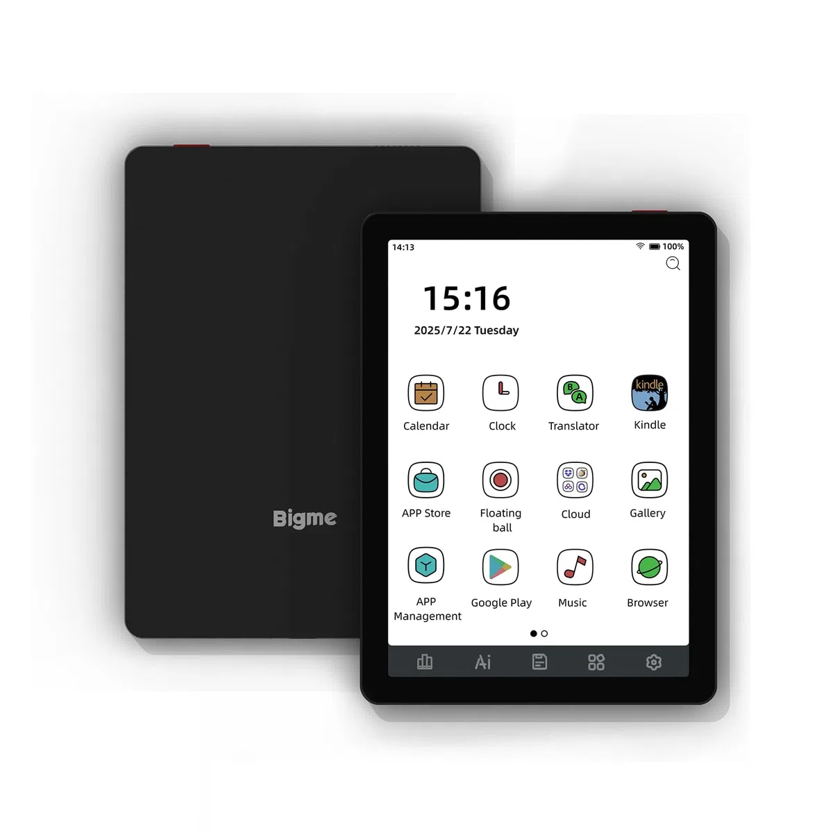 Bigme B6 - Tablette Électronique Android 14 6 Pouces Couleur - E-Reader avec 4 Go de RAM et 64 Go de Stockage - Design Léger et Portable pour La Lecture et Les Applications Multimédia - Noir
