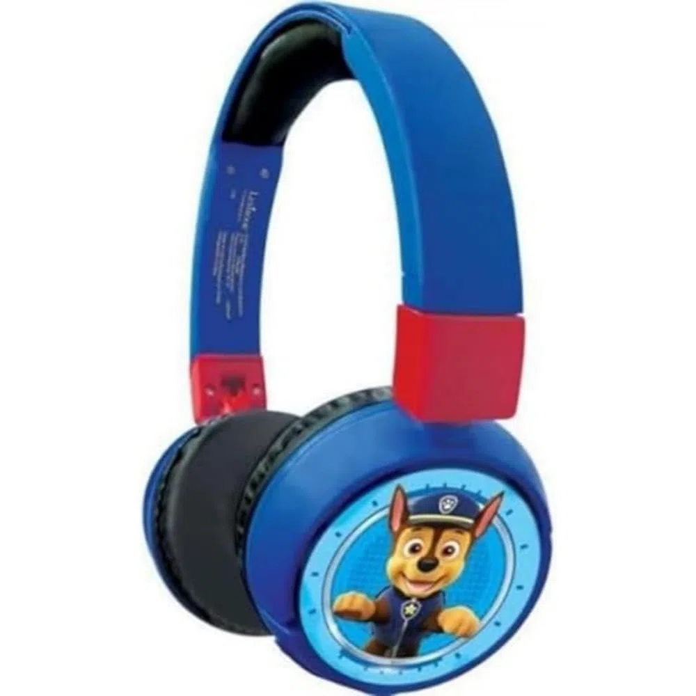 Lexibook - Pat' Patrouille Casque Audio Enfant 2-en-1 Bluetooth et Filaire - Stéréo, sans Fil, Filaire, Son limité, Pliable, Ajustable, Fille/garçon, Rouge/Bleu, HPBT010PA
