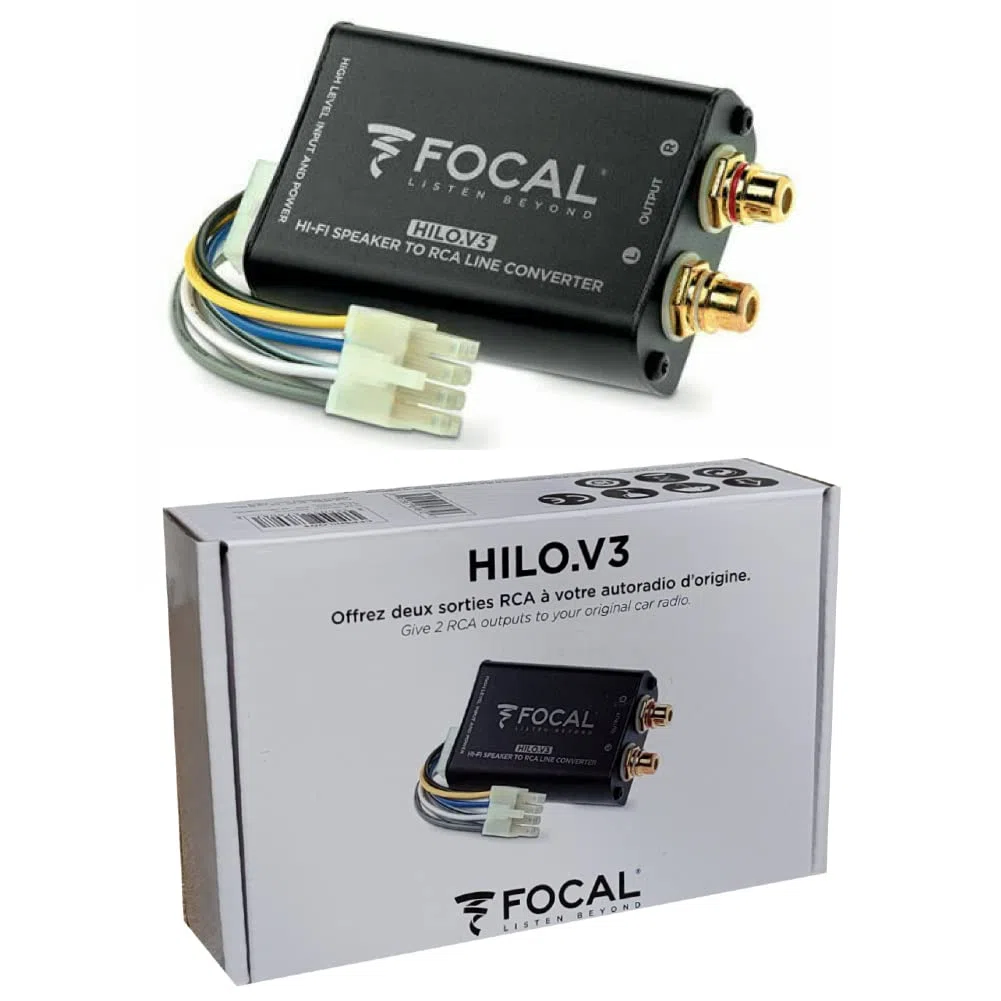 XPL 1 convertisseur Compatible avec Focal HILO.V3 convertit Le Signal stéréo amplifié en Deux Sorties RCA Bas Niveau pour amplificateur, 1 pièce