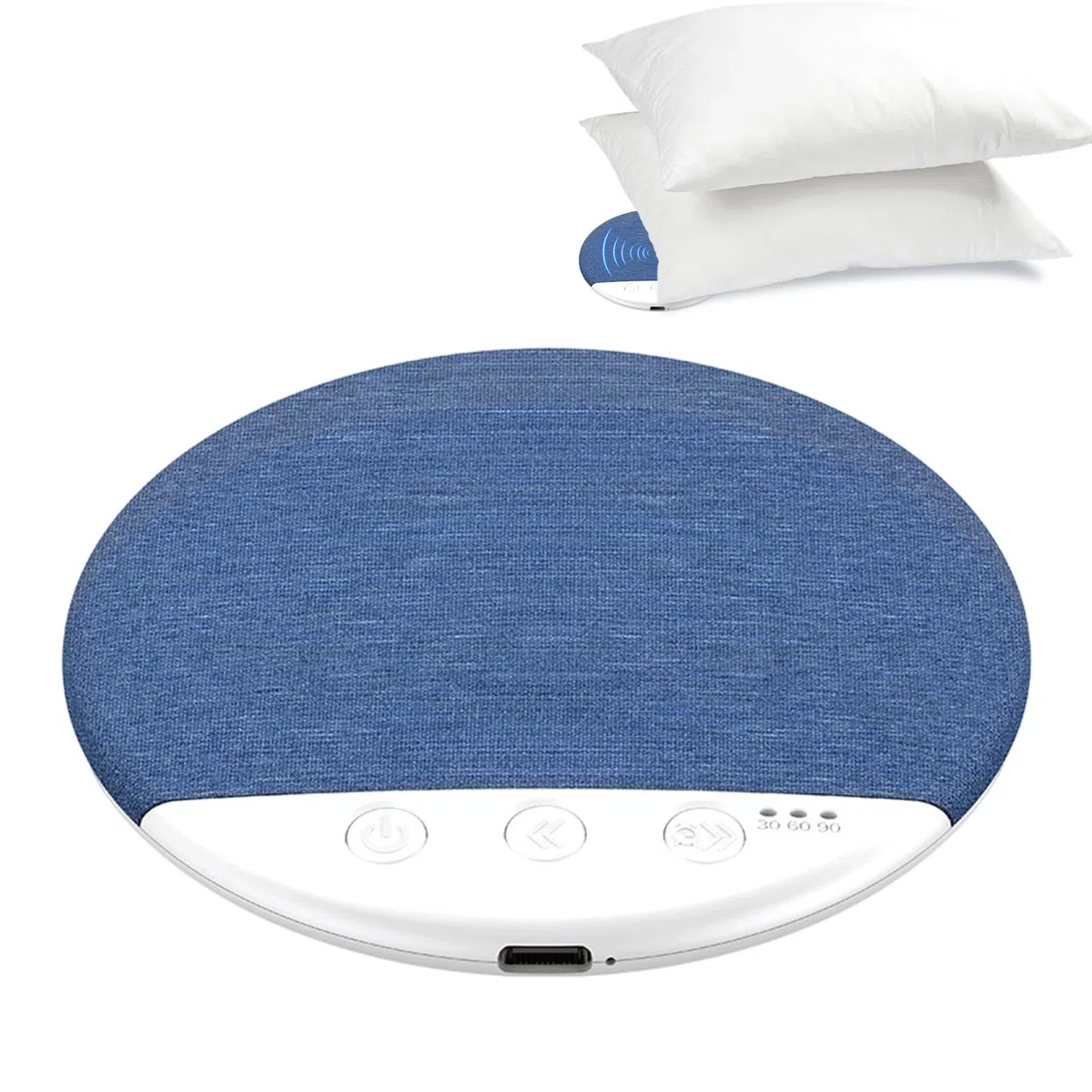 Haut-parleur à placer sous le coussin, écouteurs portables, haut-parleur sous l'oreiller pour dormir - Pour utilisation au lit, méditation, voyage, hôtel,