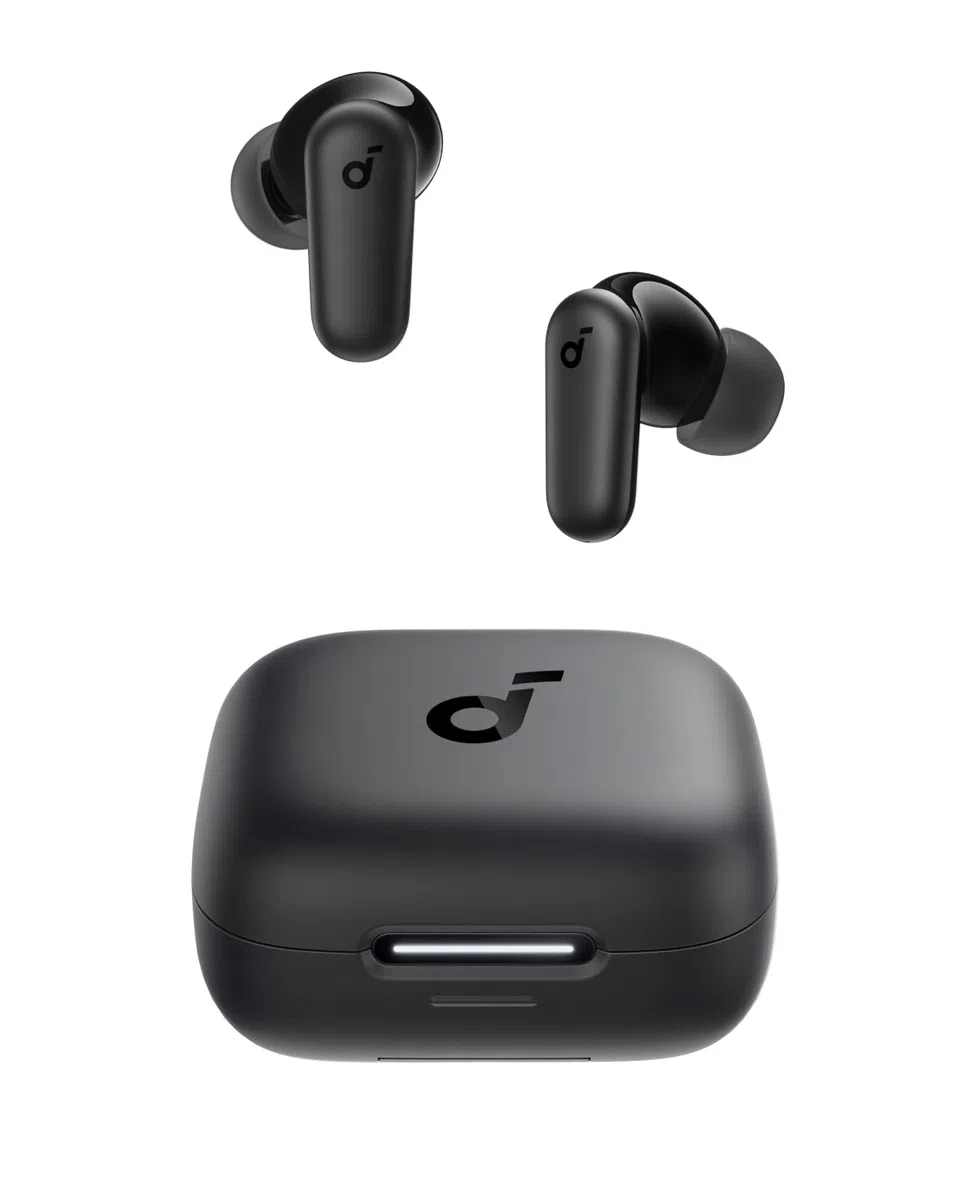 Soundcore Ecouteurs Bluetooth sans Fil P30i by Anker, Écouteurs sans Fil Reduction de Bruit Forte et Intelligente, Basses Puissantes, 45H d'autonomie, Étui 2-en-1 et Support pour téléphone, IP54
