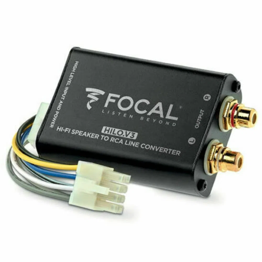 XPL 1 convertisseur Compatible avec Focal HILO.V3 convertit Le Signal stéréo amplifié en Deux Sorties RCA Bas Niveau pour amplificateur, 1 pièce
