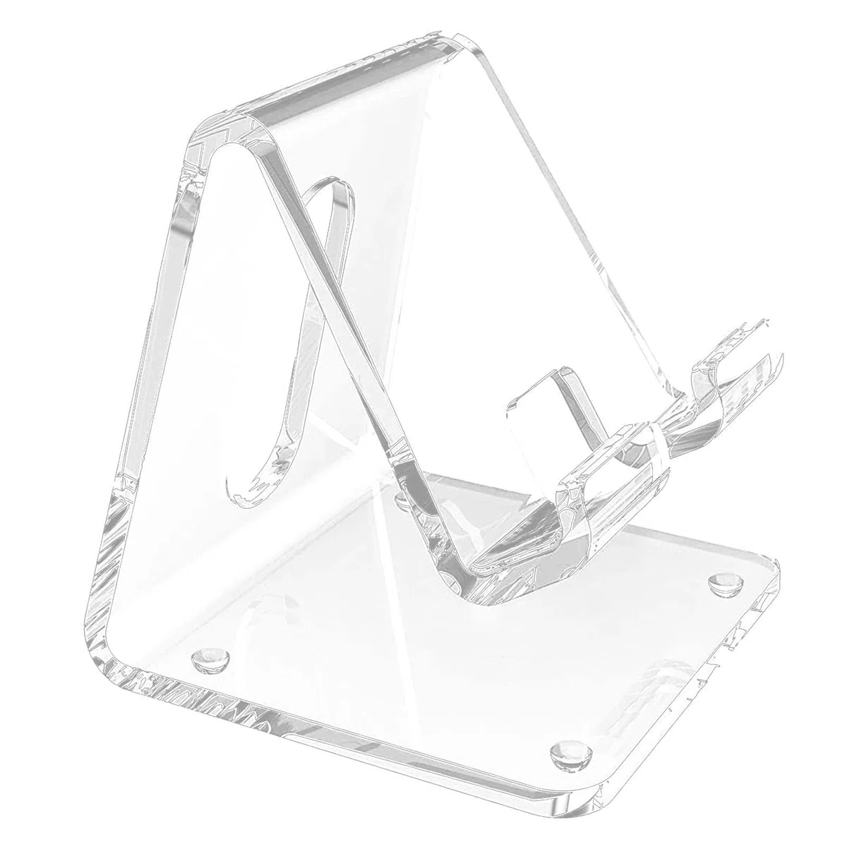 5 téléphone Portable en Acrylique | téléphone Portable en Acrylique,Tablette réglable pour Bureau Compatible avec téléphone 4-10'', Interrupteur
