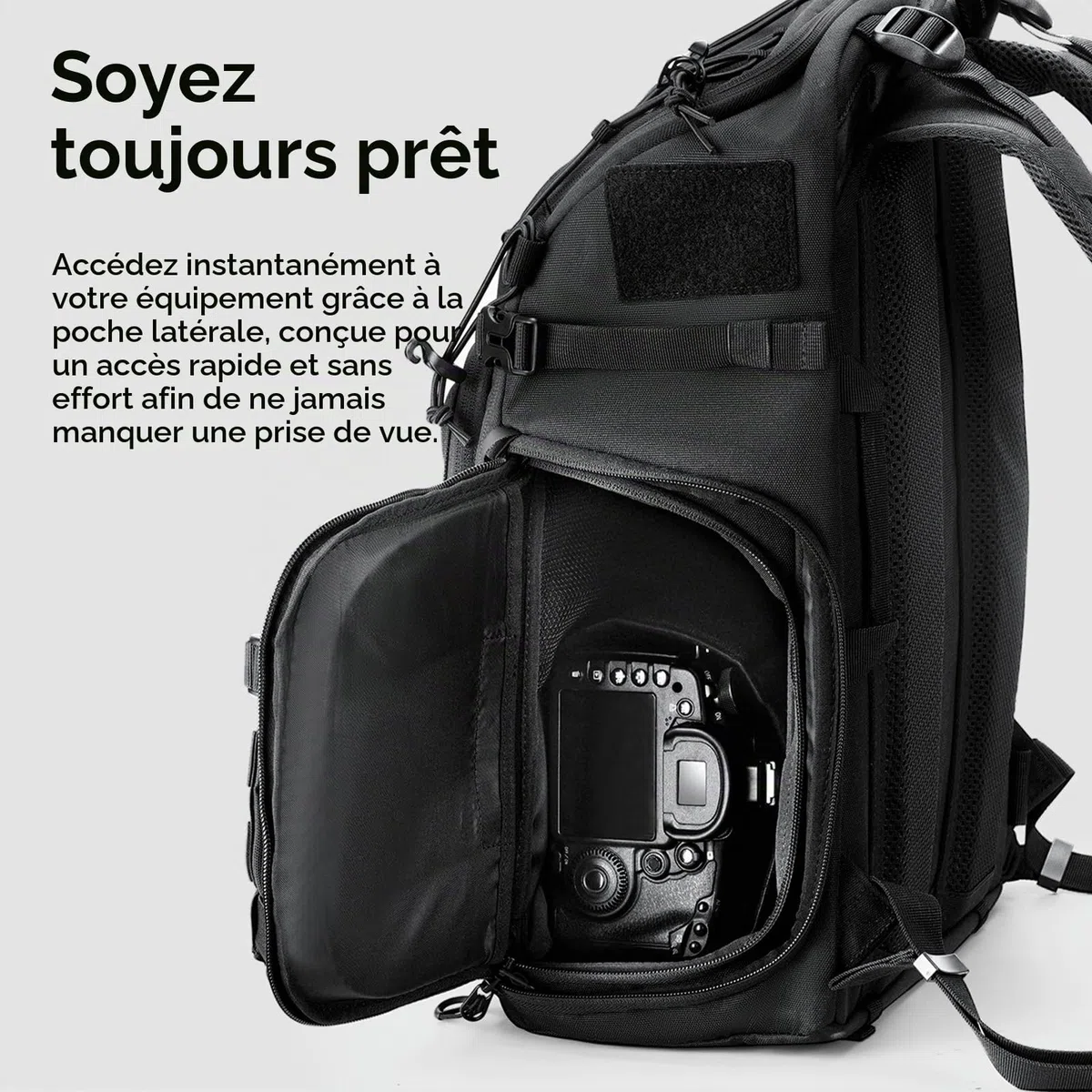ULANZI 28L Sac à Dos pour Appareil Photo, Sac Appareil Photo avec Multiples Points d'ancrage, 7 DIY Compartiments de Rangement, Ordinateur Portable 15,7'' pour Appareils Photo Reflex, Drones, Trépieds