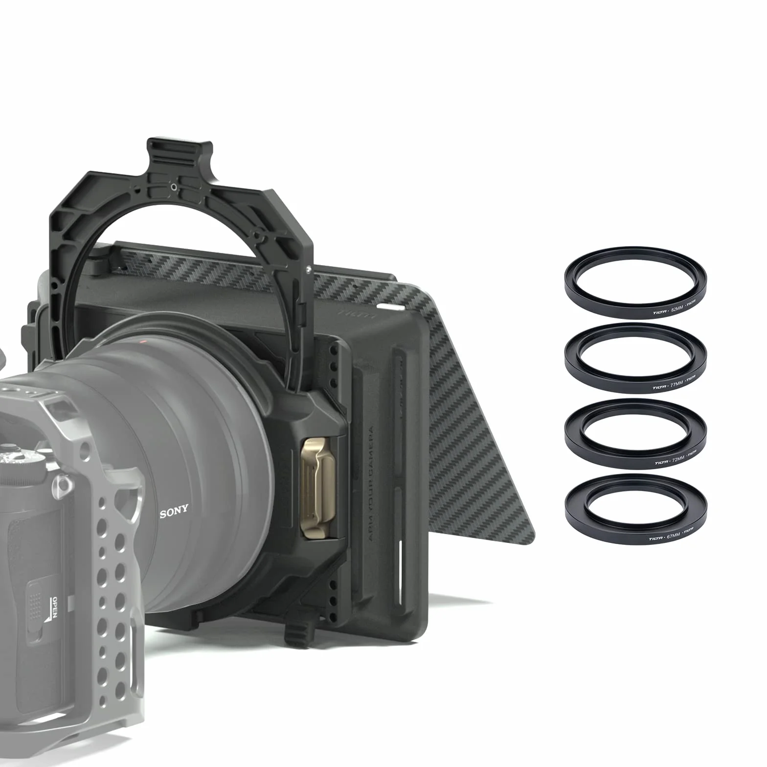 Tilta Mirage Matte Box Cadre de Filtre Circulaire 95mm pour appareils Photo Reflex numériques sans Miroir, avec Bague Adaptateur d'objectif 67mm/72mm/77mm/82mm MB-T16