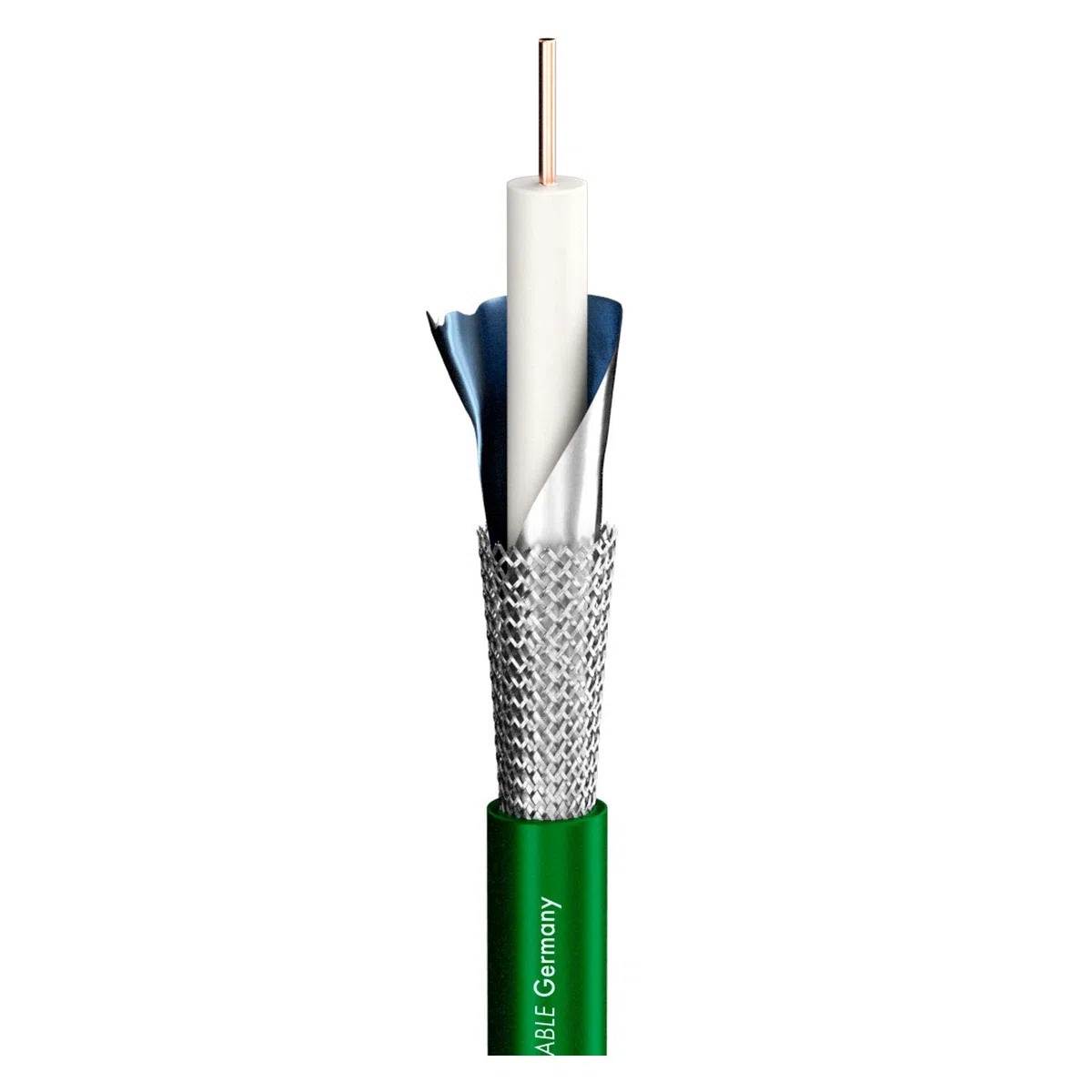 SOMMER CABLE Câble de raccordement vidéo 6G-SDI/4K SC-Vector 0.8/3.7, BNC/BNC NBNC75BLP9X Neutrik Green 30 m