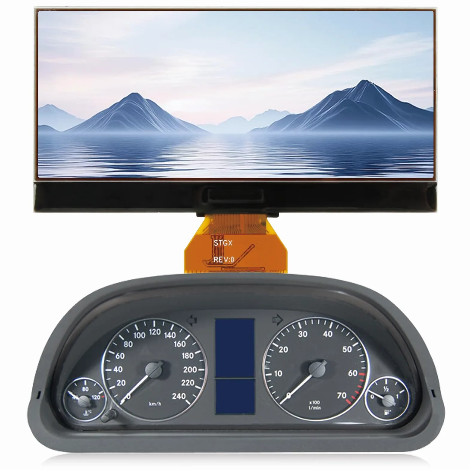 LCD Display pour Mercedes Classe A B Ecran Replacement pour Mercedes Classe A W169/B W245 LCD Affichage Numéro OEM A1695400448, 0263643242 (Noir)