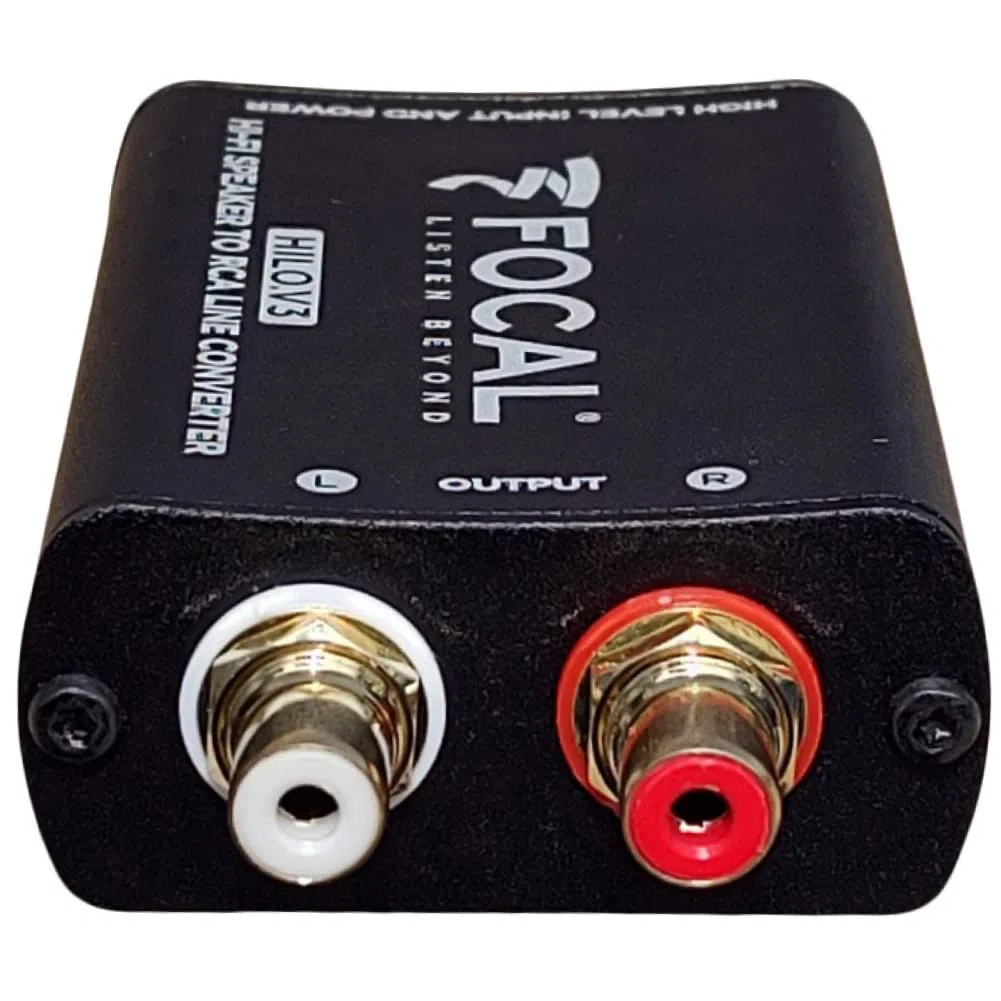 XPL 1 convertisseur Compatible avec Focal HILO.V3 convertit Le Signal stéréo amplifié en Deux Sorties RCA Bas Niveau pour amplificateur, 1 pièce