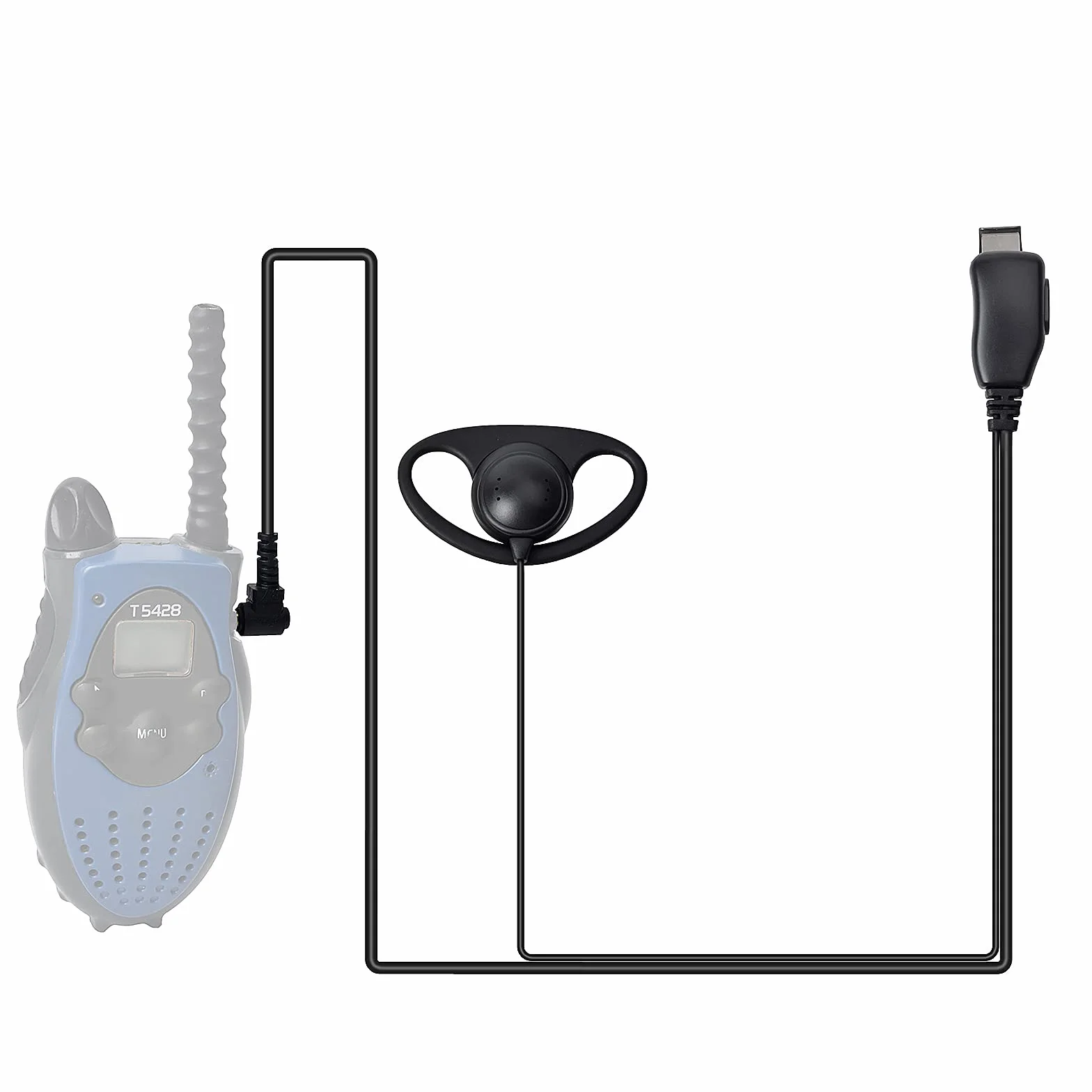 Oreillette de Talkie-walkie 1 Broche 2,5 mm Compatible avec Motorola TLKR T92 H2O T60 T80 T82 Extreme, Casque en Forme de D avec Micro (10 pièces)