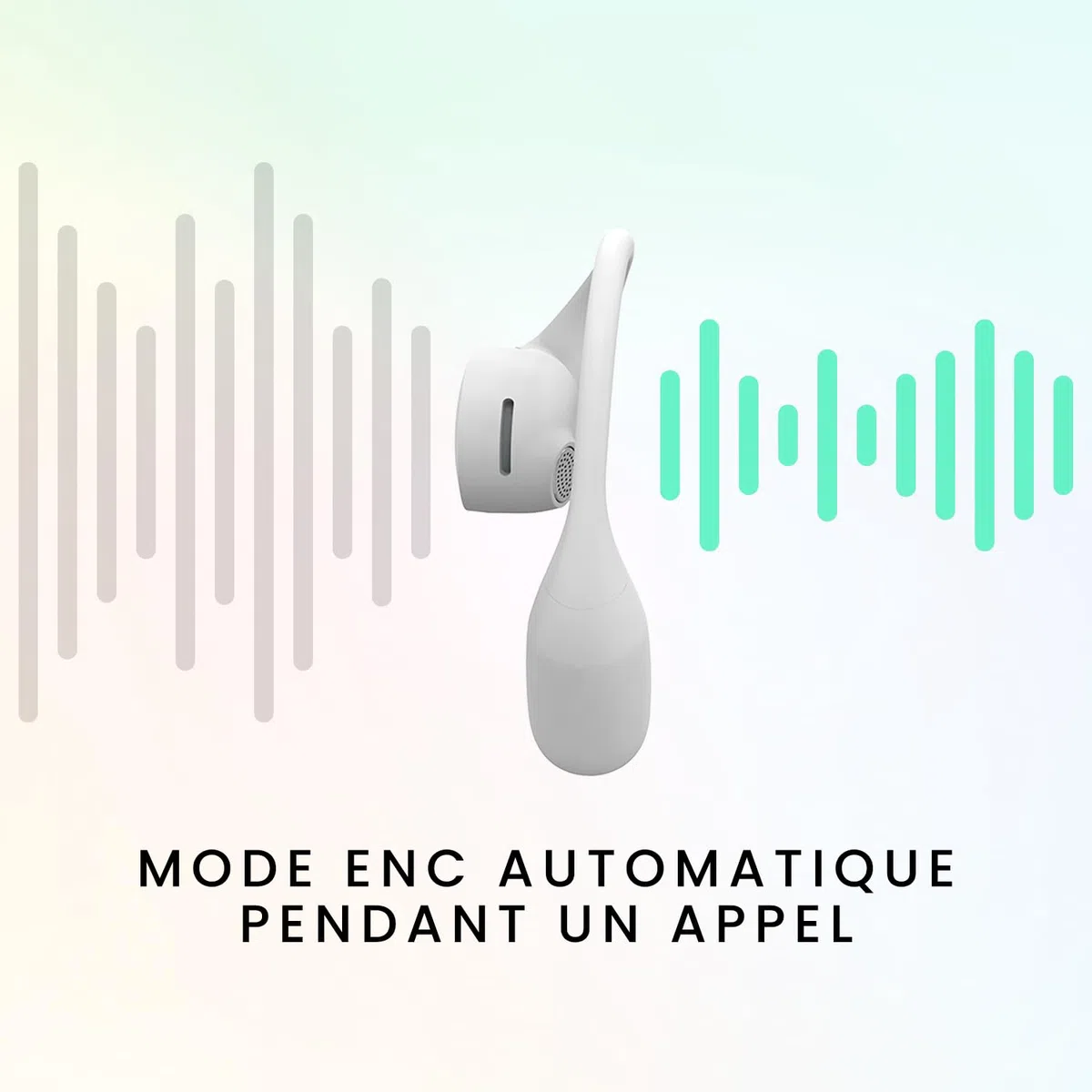 SPC Ether 2 Sense – Écouteurs sans Fil Bluetooth Open-Ear avec Annulation de Bruit Lors des appels, Batterie Longue durée (30h), Microphone, Double connectivité, IPX4 - Blanc