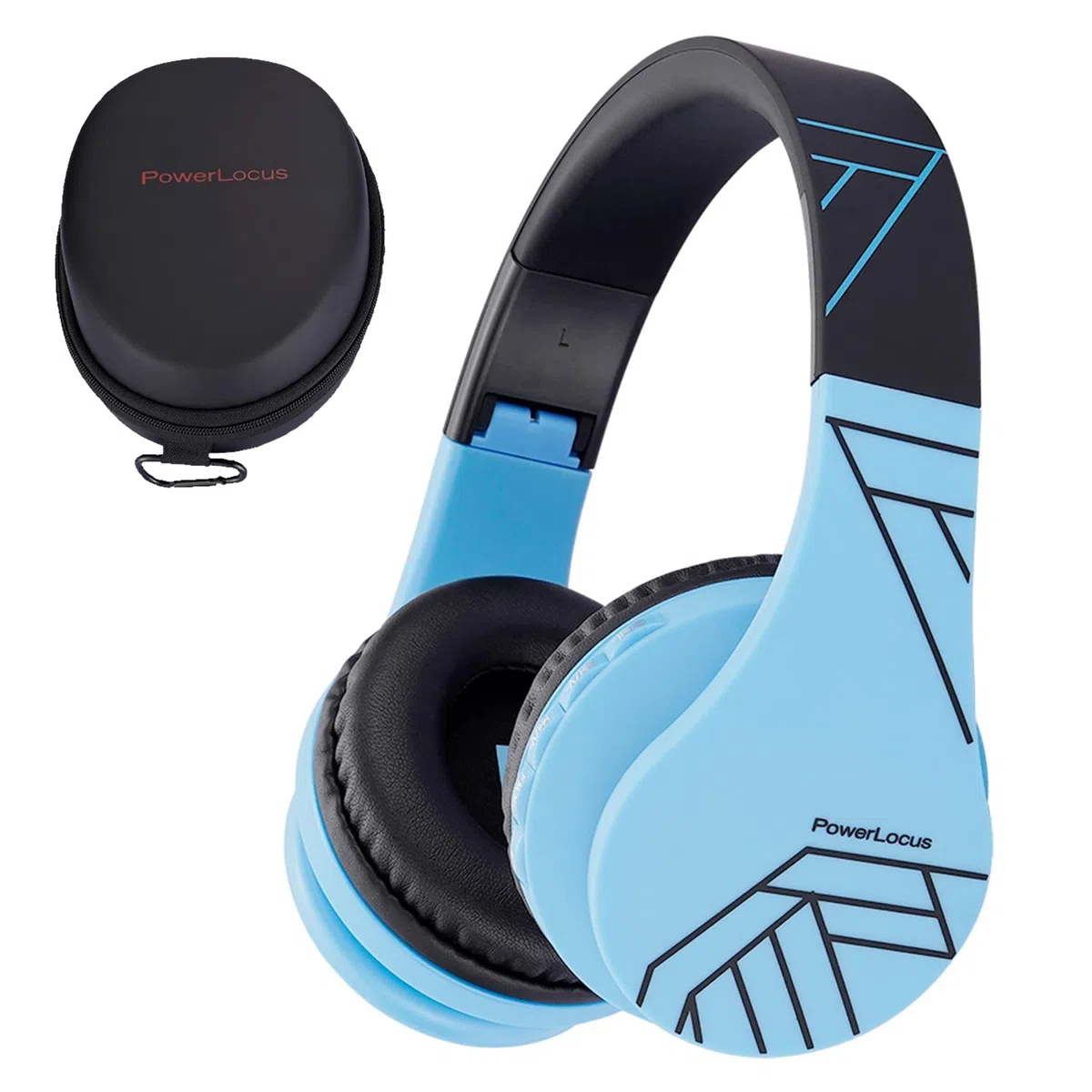 PowerLocus Casque Bluetooth pour Enfant, Casque Audio Sans fil pour Enfants, Casque stéréo avec Microphone et 85DB Volume limité, Confortable écouteurs Réglable et Pliable pour Smartphone,Tablet etc