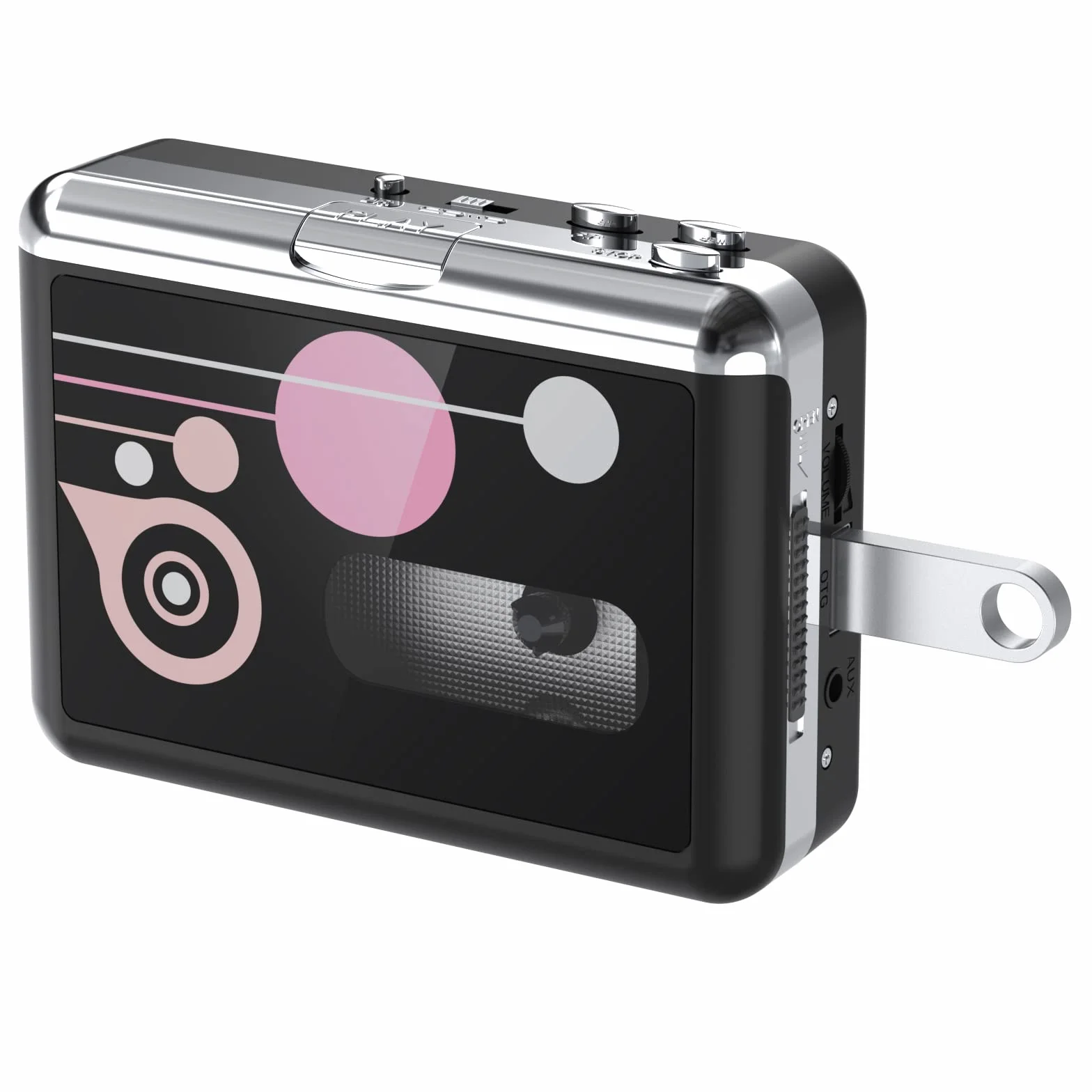 Lecteur cassette USB BR608 - Convertisseur de bande vers MP3 - Avec casque - Pas besoin de PC