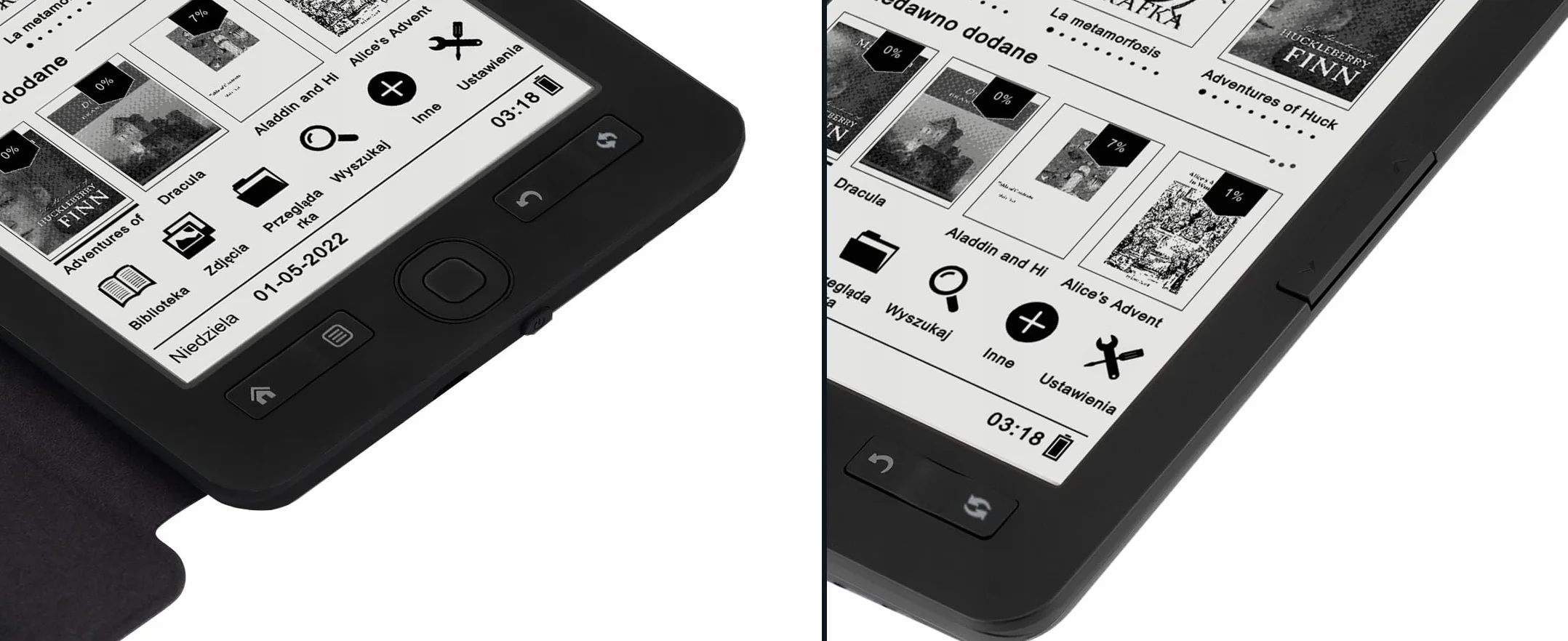 Lecteur Bemi Cognita+ 6" E-Ink Carta, 4GB, PDF reflow, étui en Cuir intégré, Batterie 1800mAh, Prise microSD, Support Adobe DRM