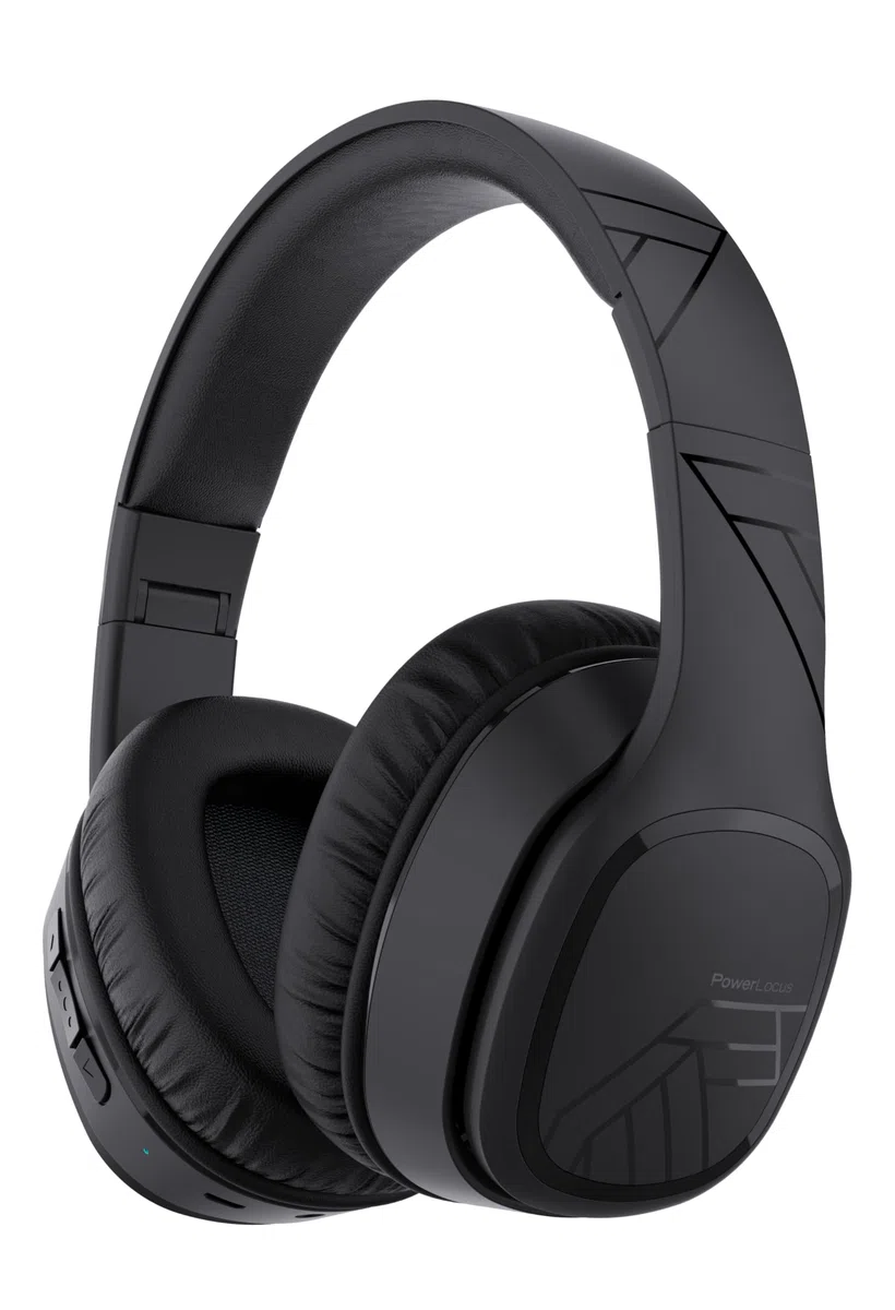 PowerLocus Casque Bluetooth sans Fil, 60 Heures, Casque Audio Bluetooth Pliable avec Microphone, Casque sur l'oreille Confortable, Son stéréo pour Voyage/iPhone/iPad/TV/PC